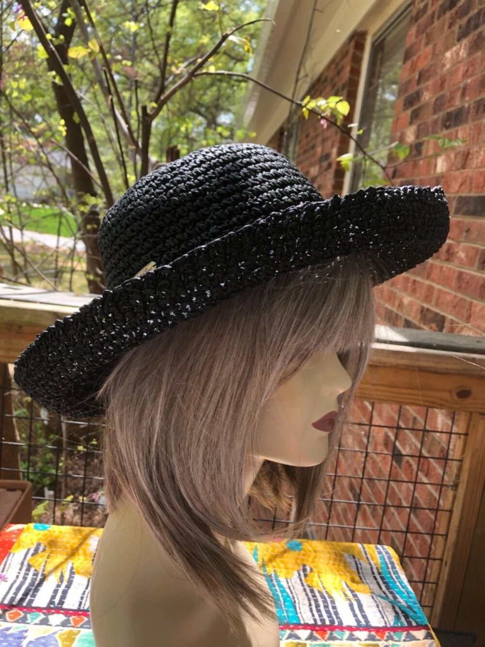Sun N Sand Women’s Black Sun Hat W/ Beaded Band Adjustable - Picture 14 of 16